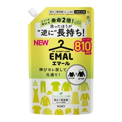 【花王】EMAL防縮護色洗衣精補充810mL(草本香)